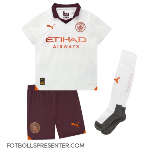 Manchester City Erling Haaland #9 Bortatröja Barn 2023-24 Kortärmad (+ korta byxor)